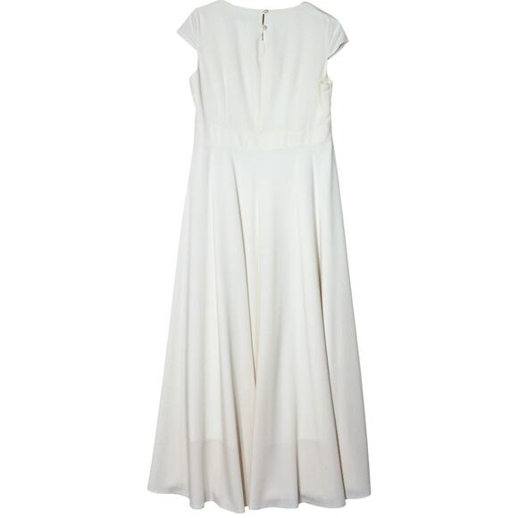 Navy White Long Sleeve Maxi Dress Size Large - Picture 9 of 10